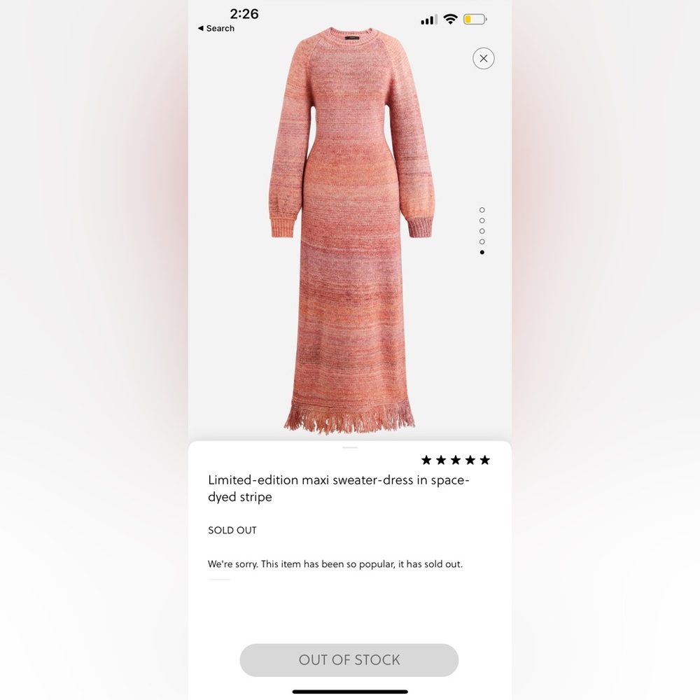 LIMITED EDITION JCREW FRINGE DRESS